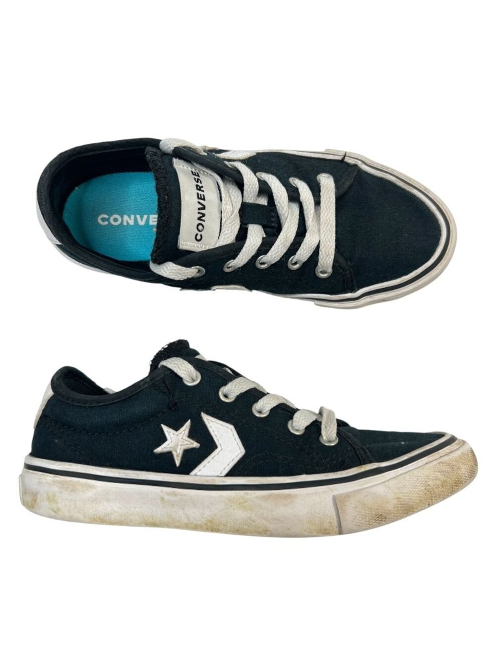 Converse Converse Star Replay Black and White Unisex Kids Sneakers US size 1